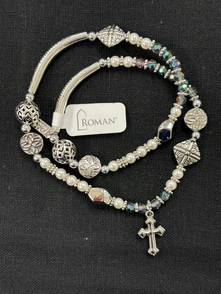 15"L Prayer Wrap Stretch Bracelet