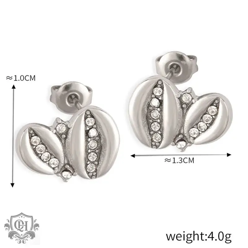 18K gold light luxury retro geometric flower diamond design palace style earrings