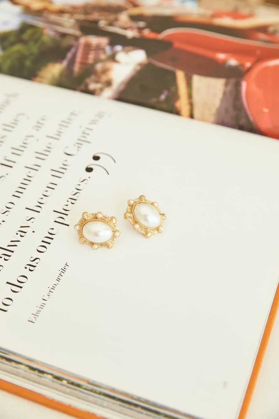 18k Gold Plated Quiet Luxury Earrings Gold