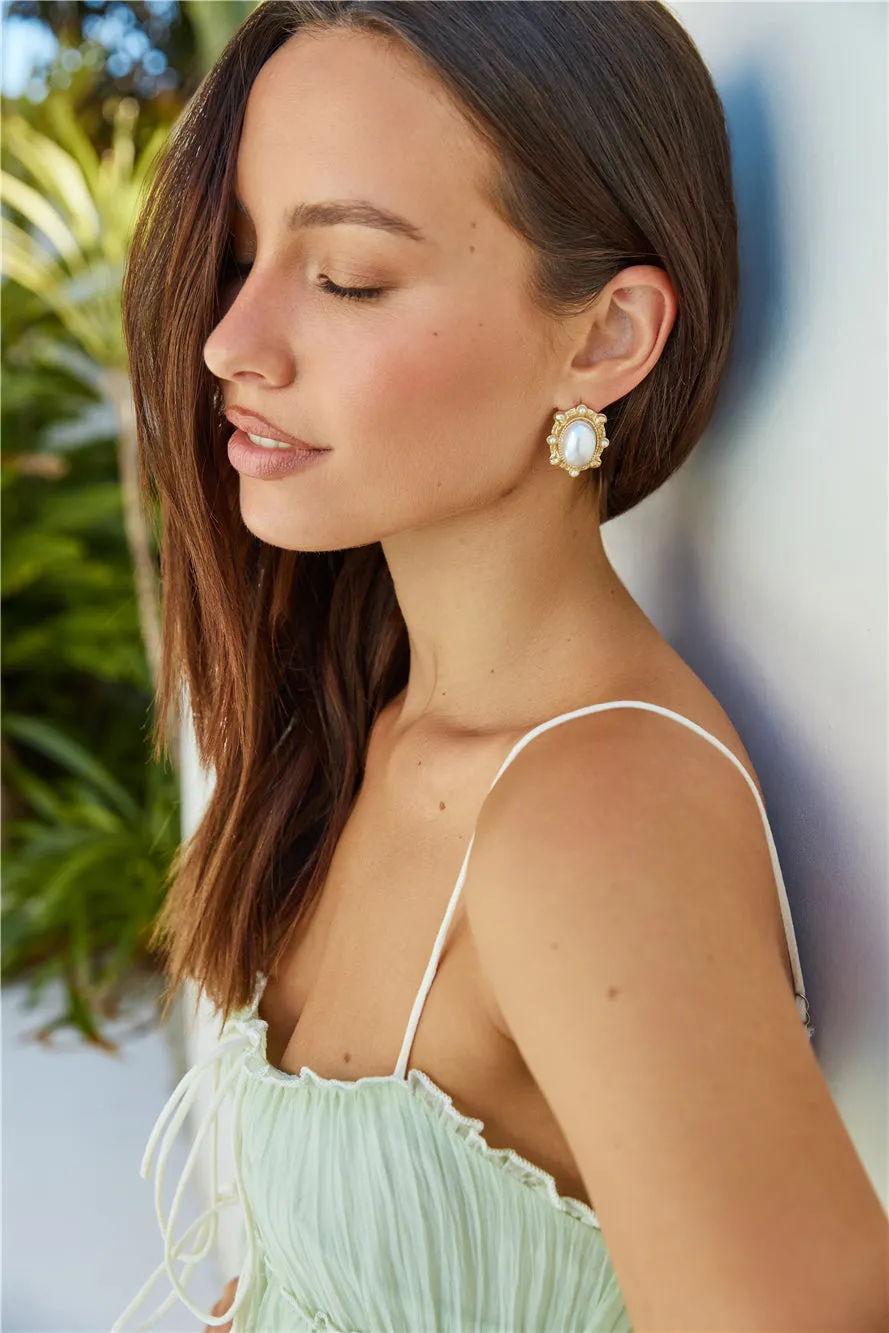 18k Gold Plated Quiet Luxury Earrings Gold