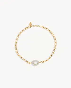 18k Gold Vermeil Breathe Pearl Bracelet