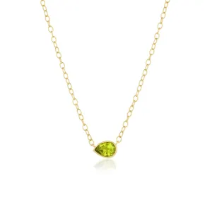 1.90ct Peridot Pear Shape Necklace