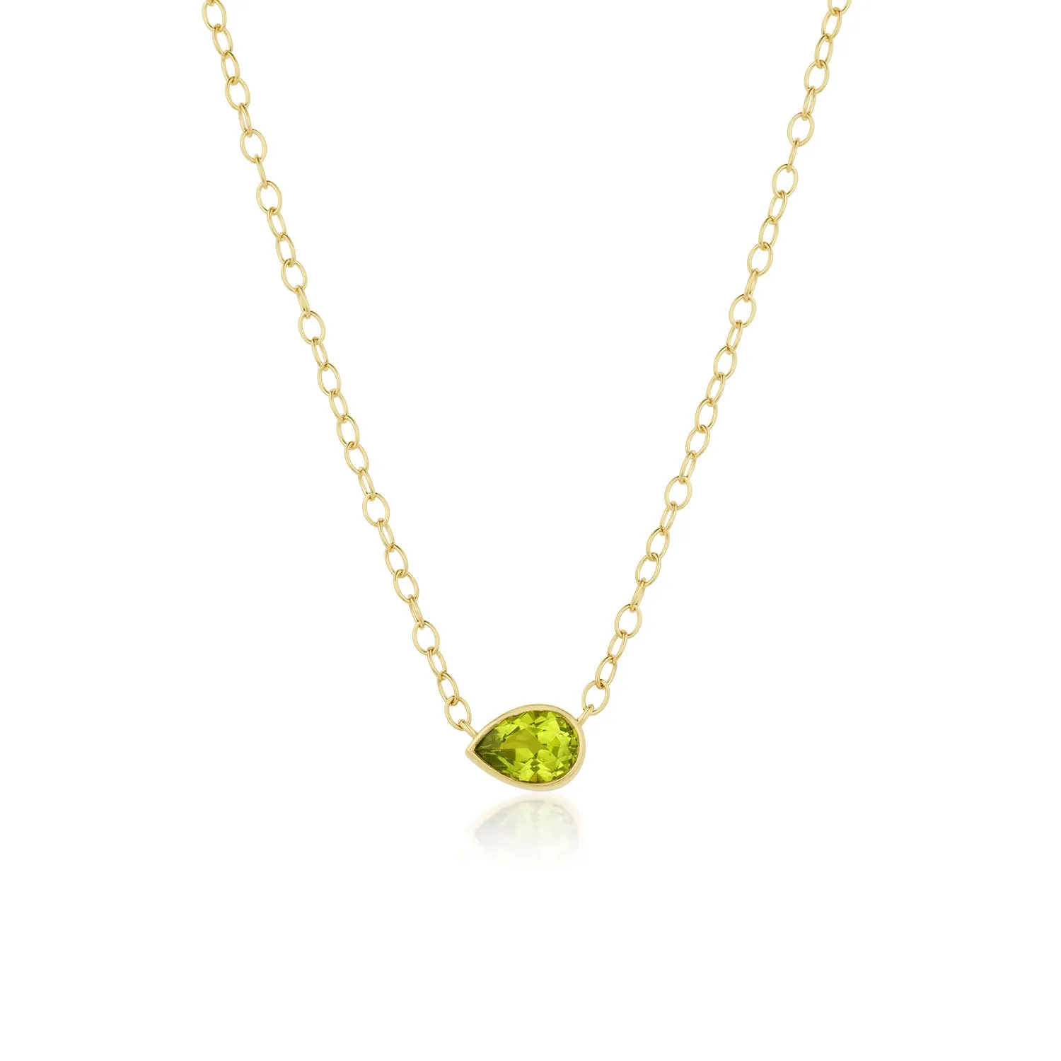 1.90ct Peridot Pear Shape Necklace