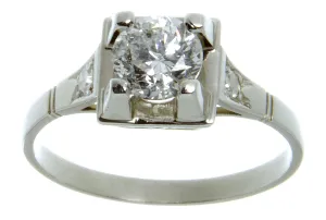 1950s 0.94ct Diamond Engagement Ring