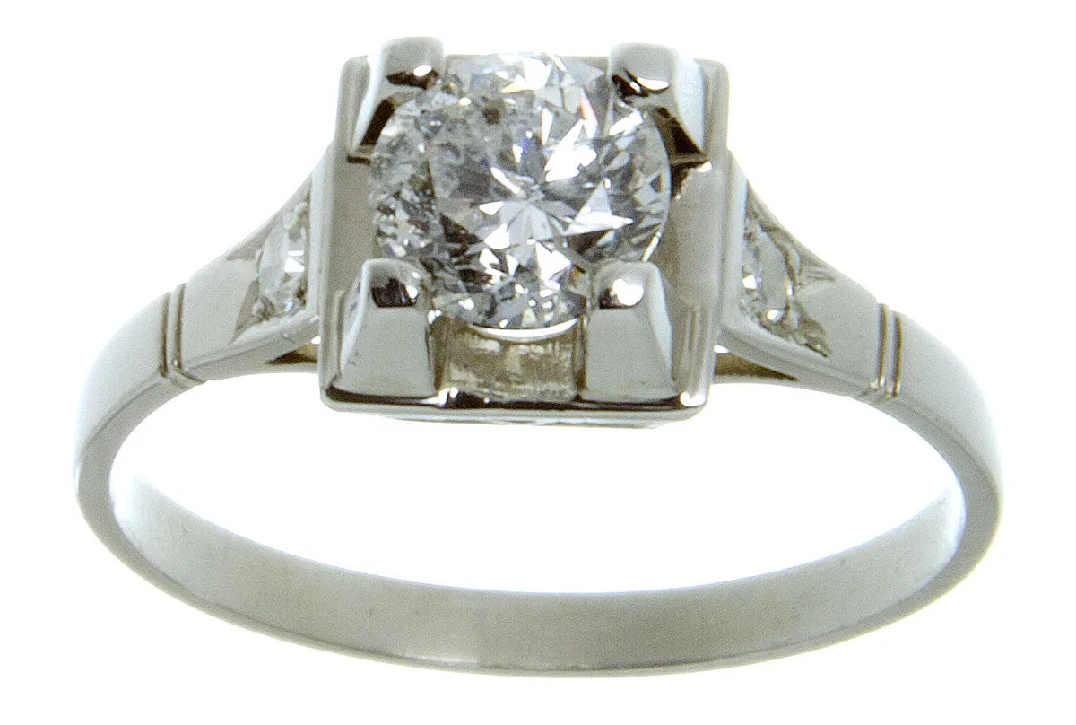 1950s 0.94ct Diamond Engagement Ring