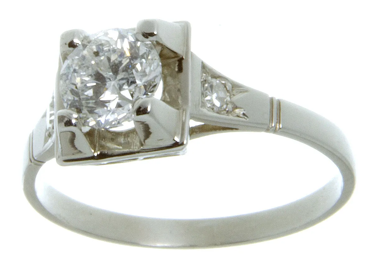 1950s 0.94ct Diamond Engagement Ring