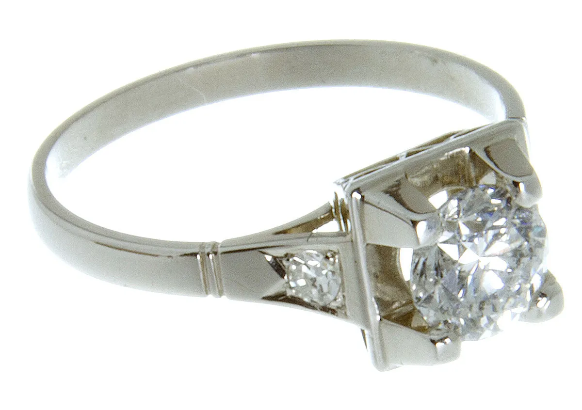 1950s 0.94ct Diamond Engagement Ring