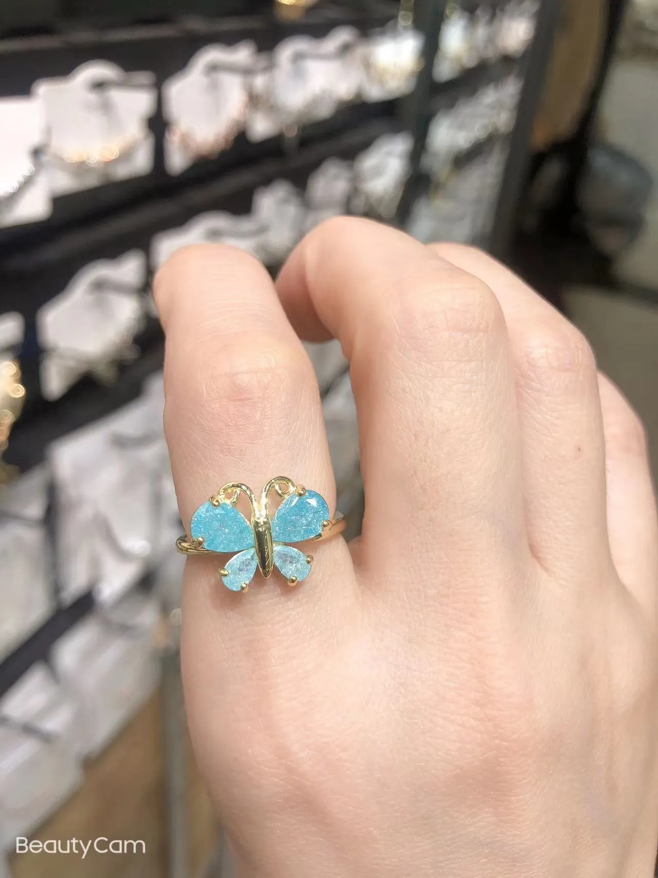 2022 Korean New Exquisite Lovely Pink Love Opening Ring Fashion Temperament Versatile Ring Female Jewelry