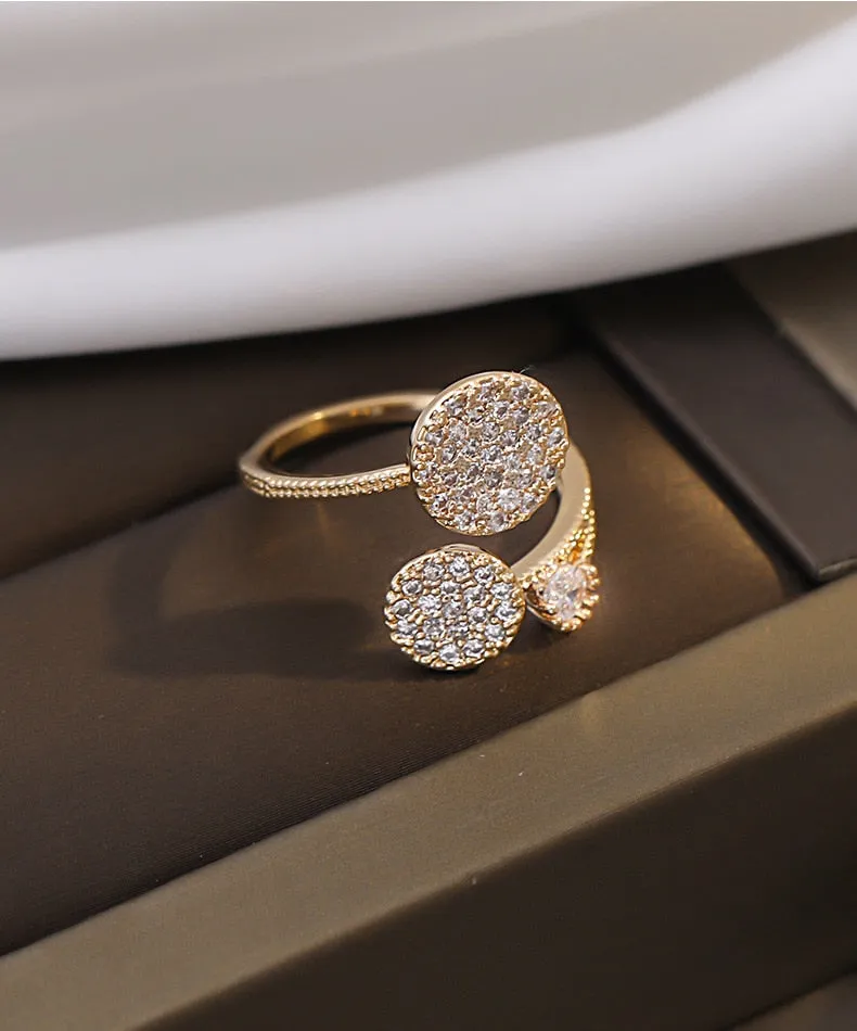 2022 Korean New Exquisite Lovely Pink Love Opening Ring Fashion Temperament Versatile Ring Female Jewelry