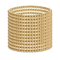 4mm Bead & Crystal Stretch Bracelets
