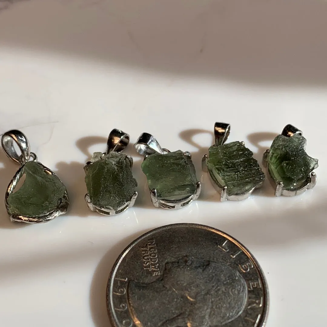 5 Amazing Moldavite Pendants to choose from!