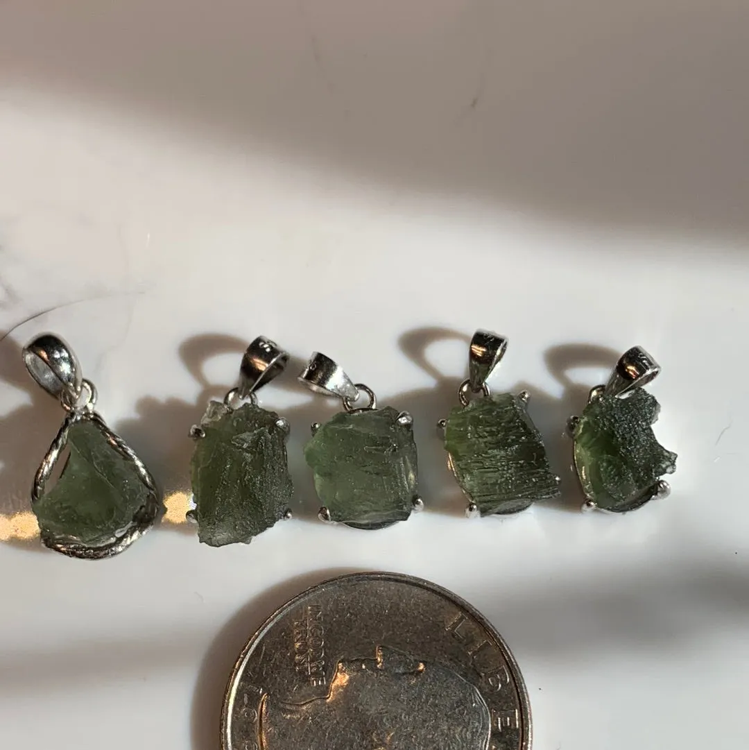 5 Amazing Moldavite Pendants to choose from!