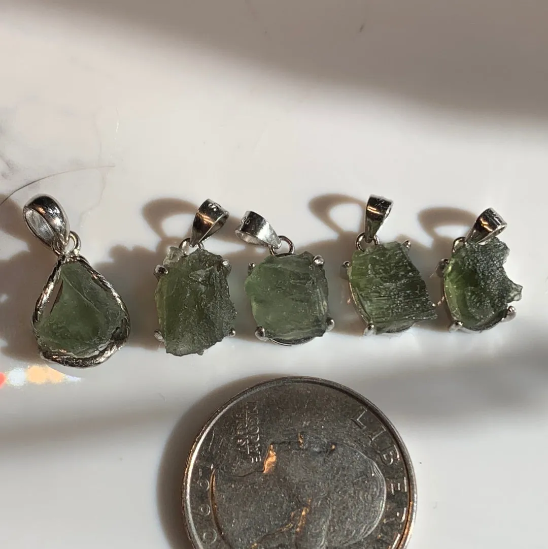 5 Amazing Moldavite Pendants to choose from!