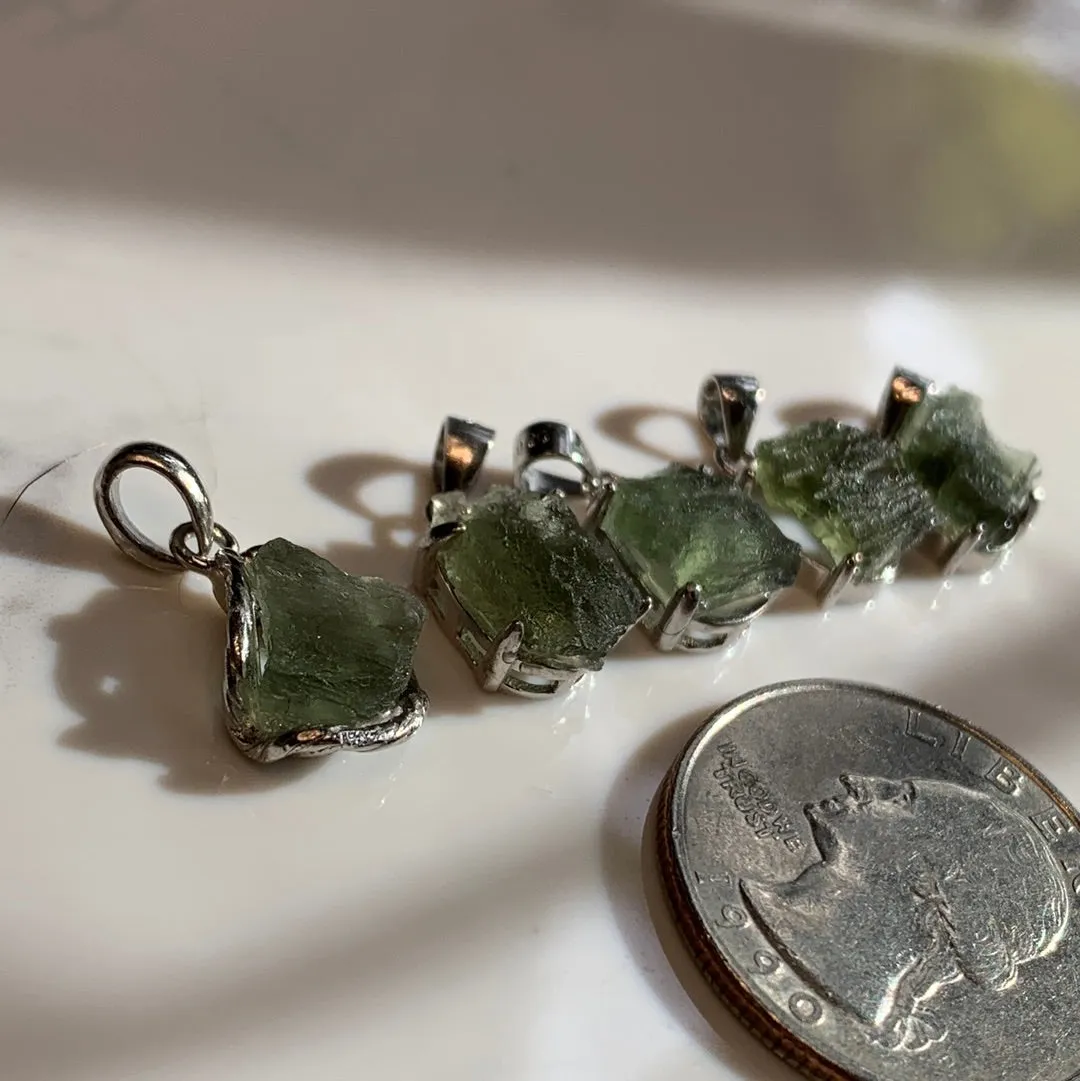 5 Amazing Moldavite Pendants to choose from!