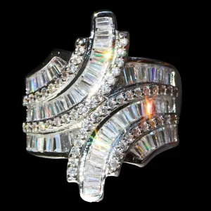 5 CT White Sapphire Ring Silver Women Wedding Jewelry