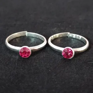 925 Silver Adjustable Toe Rings Pair (Design 126)