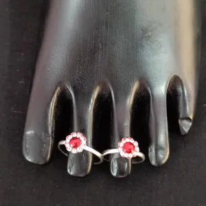 925 Silver Adjustable Toe Rings Pair (Design 127)