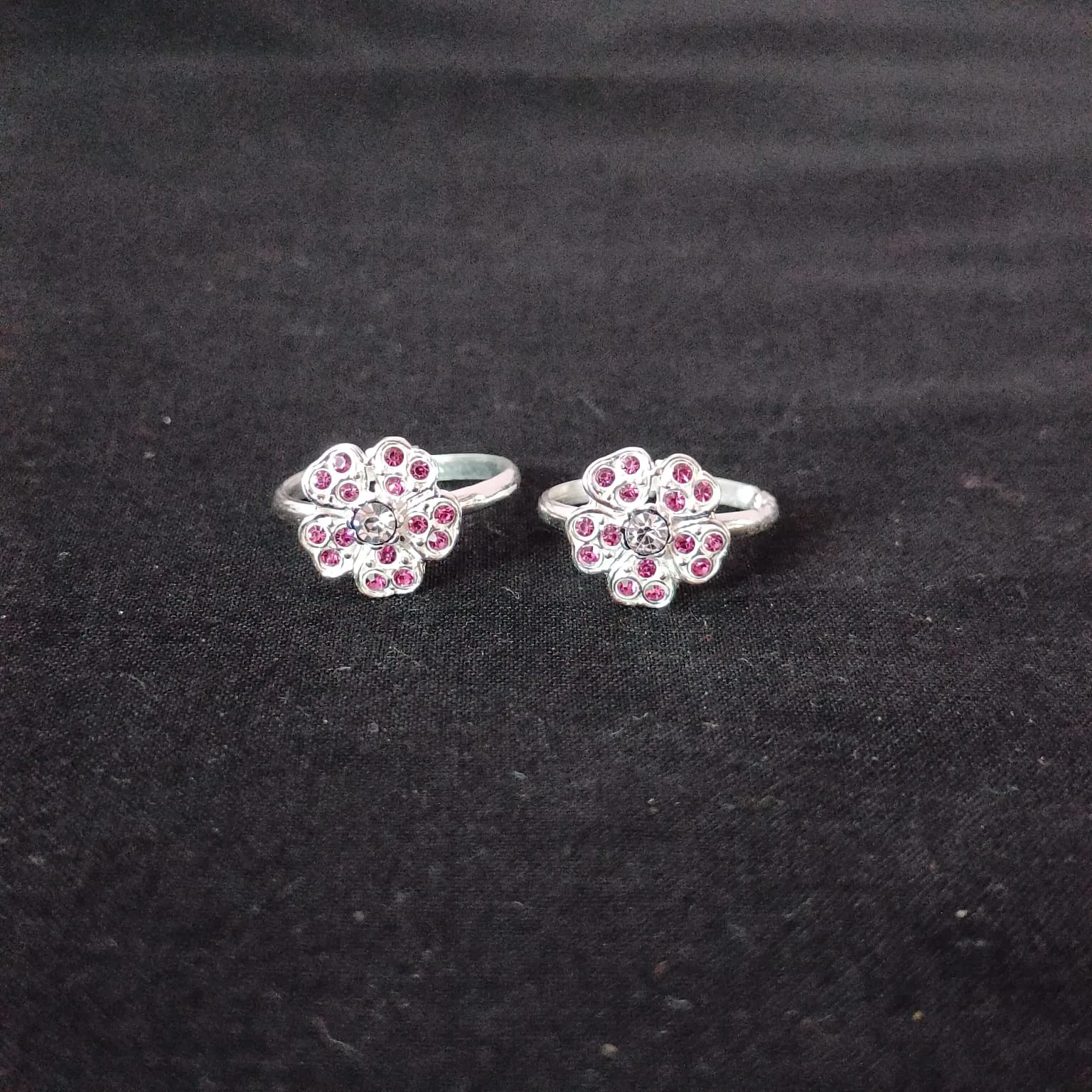 925 Silver Adjustable Toe Rings Pair (Design 139)