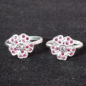 925 Silver Adjustable Toe Rings Pair (Design 139)