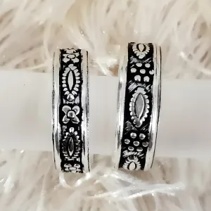 925 Silver Adjustable Toe Rings Pair (Design 79)