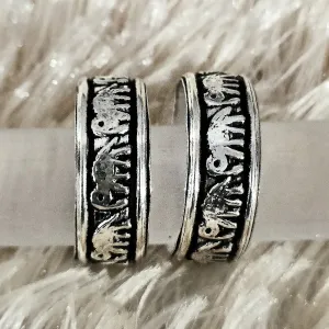 925 Silver Adjustable Toe Rings Pair (Design 84)
