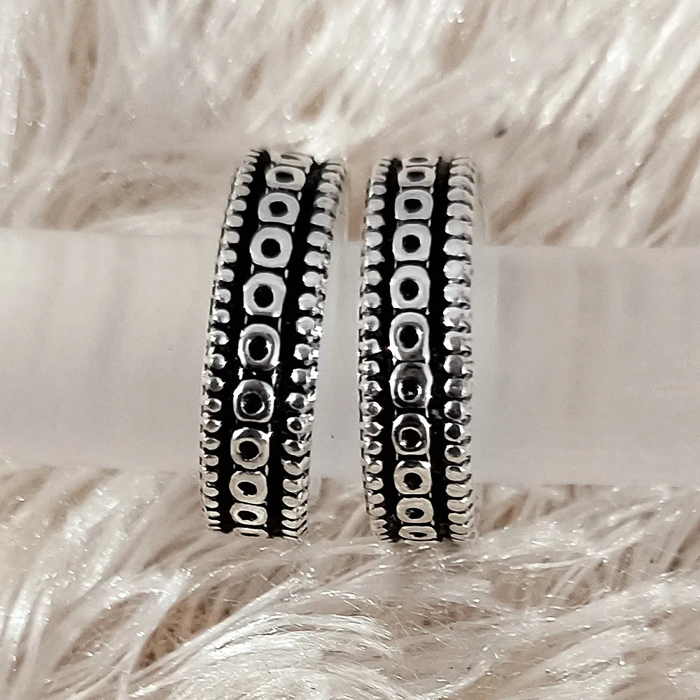 925 Silver Adjustable Toe Rings Pair (Design 89)