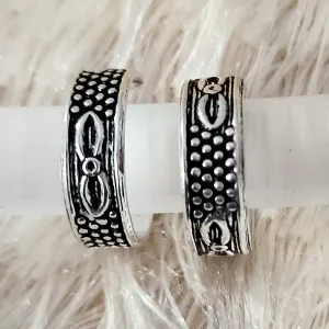 925 Silver Adjustable Toe Rings Pair (Design 95)