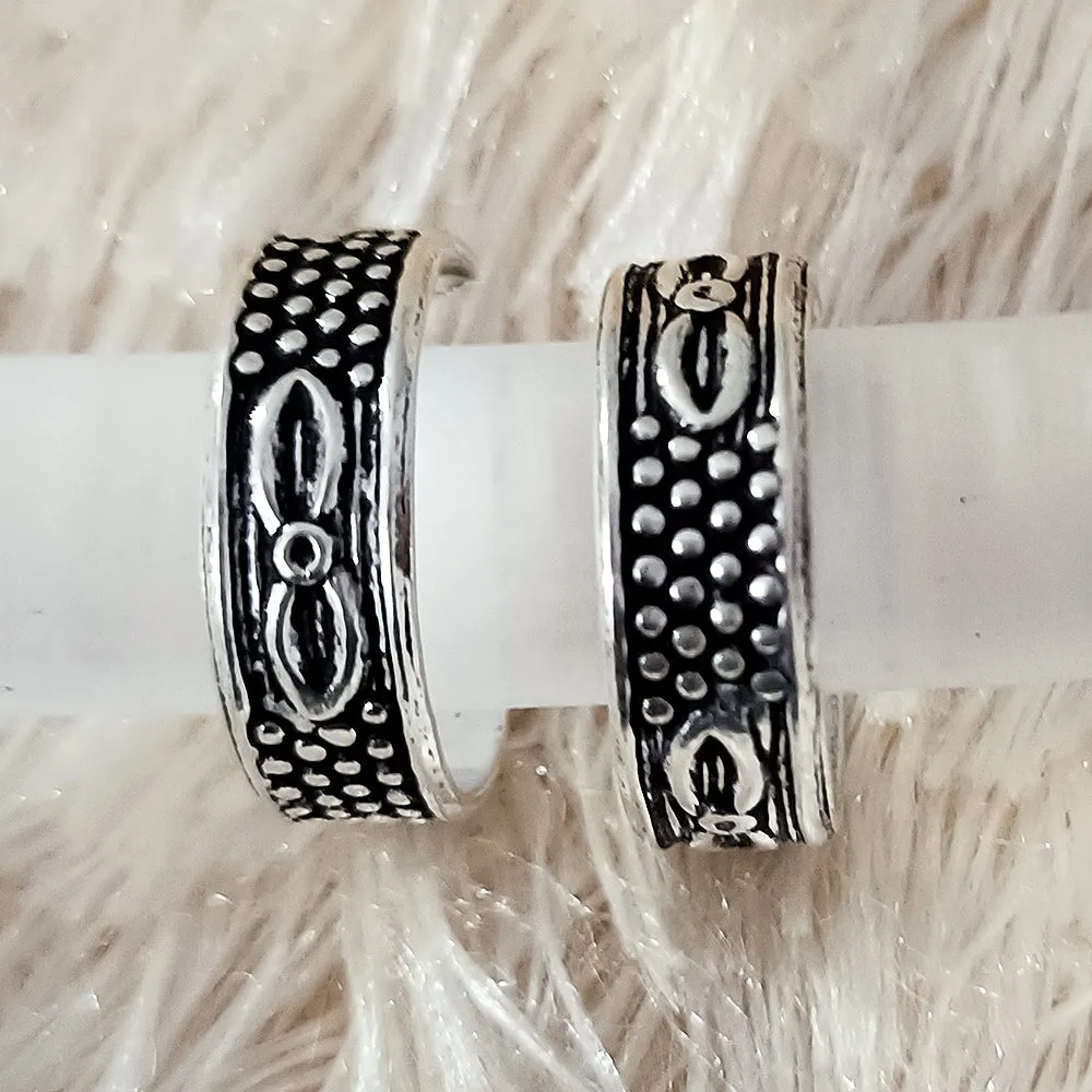 925 Silver Adjustable Toe Rings Pair (Design 95)