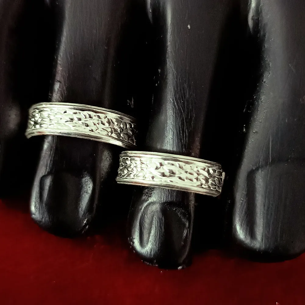 925 Silver Adjustable Toe Rings Pair (Design 96)