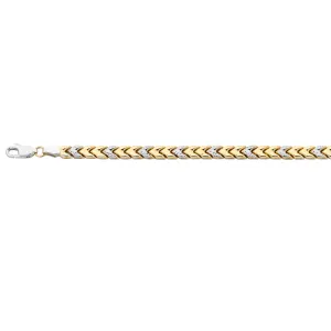 9ct Yellow Gold Silver Infused Two Tone Arrow Bracelet