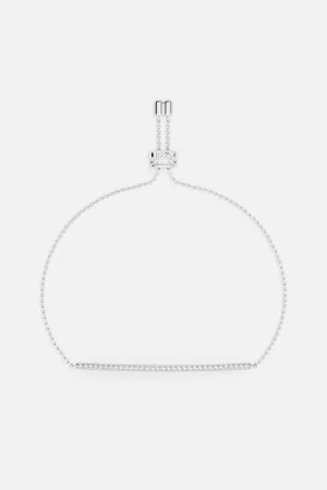 Adjustable Bracelet with Paved Line