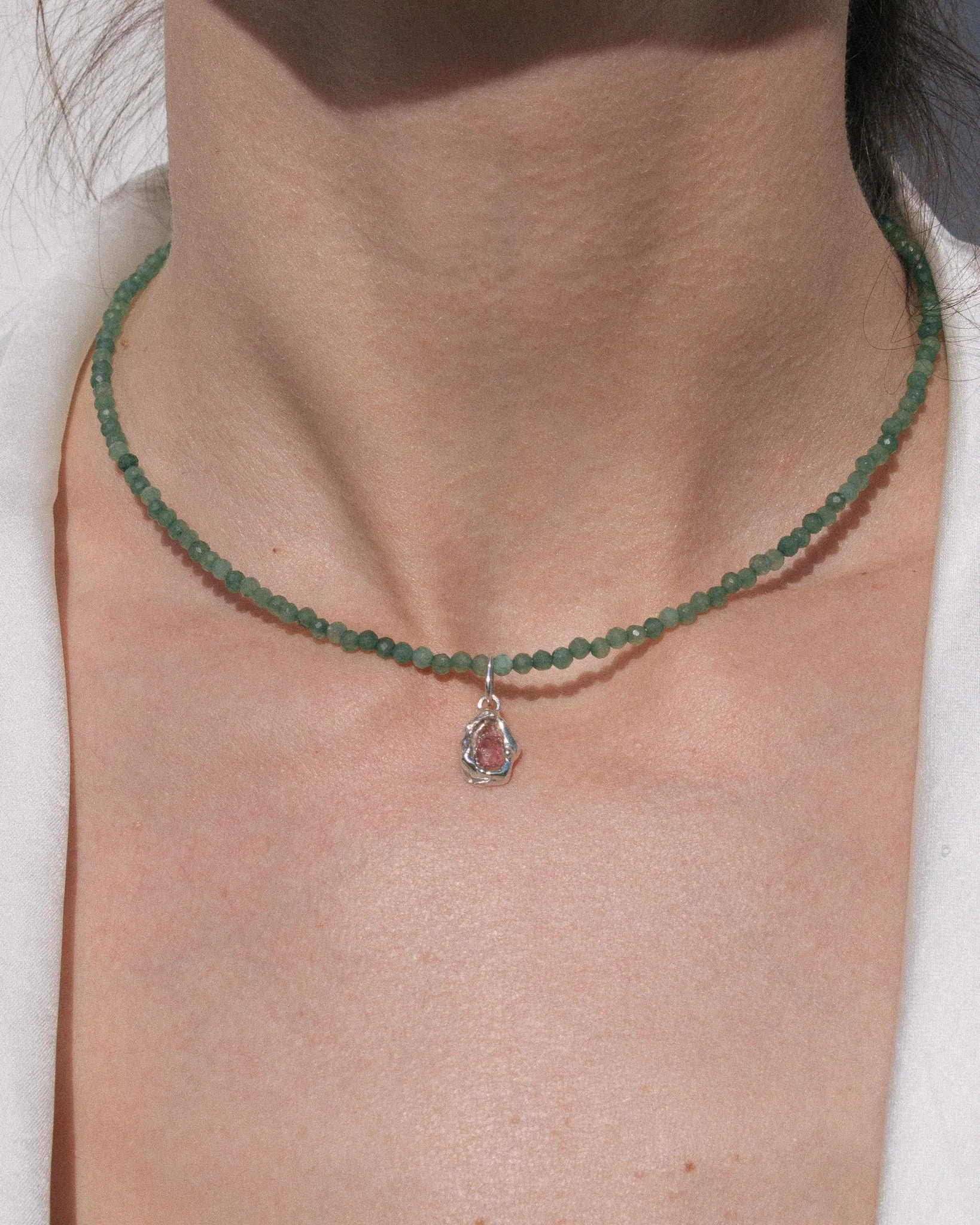 Agate Gemstone Necklace in Green