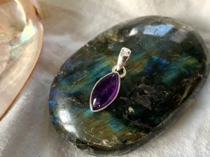 Amethyst Akoni Pendant - XSmall Marquise