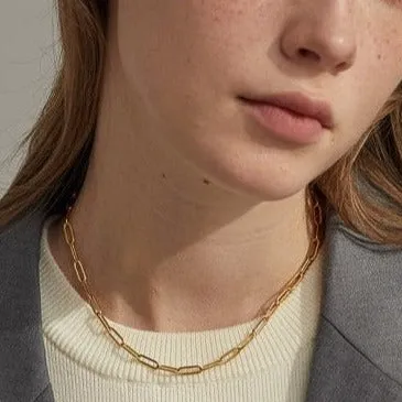 Anne Paper Clip Necklace