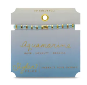 Aquamarine Tila Bracelet