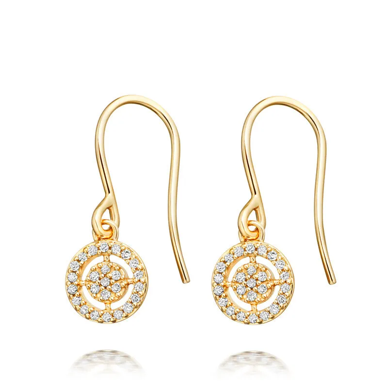 Astley Clarke Mini Icon Aura 14ct Yellow Gold 0.15ct Diamond Drop Earrings