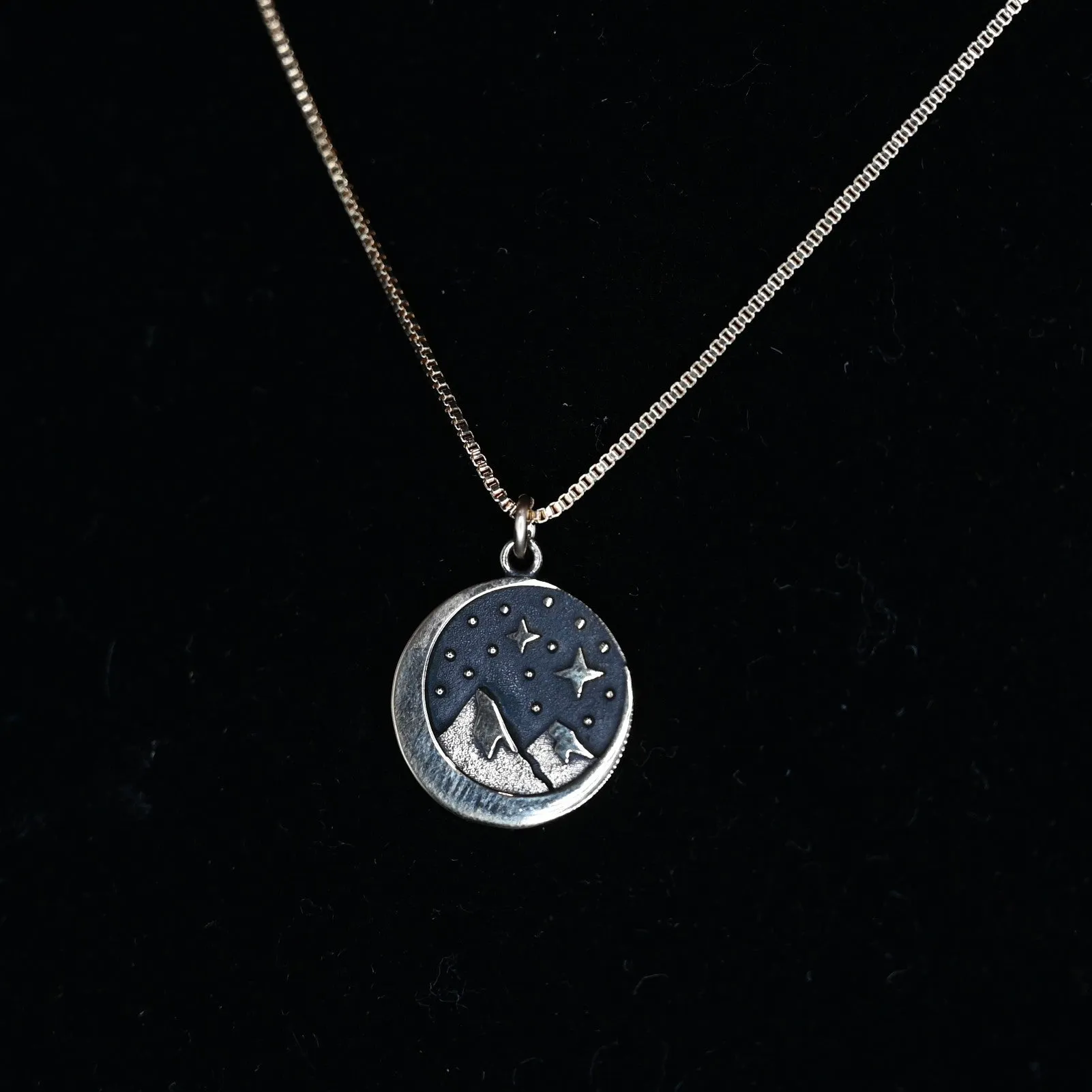 Athena Designs 21X15MM Bronze Snow Cap Mountain Necklace