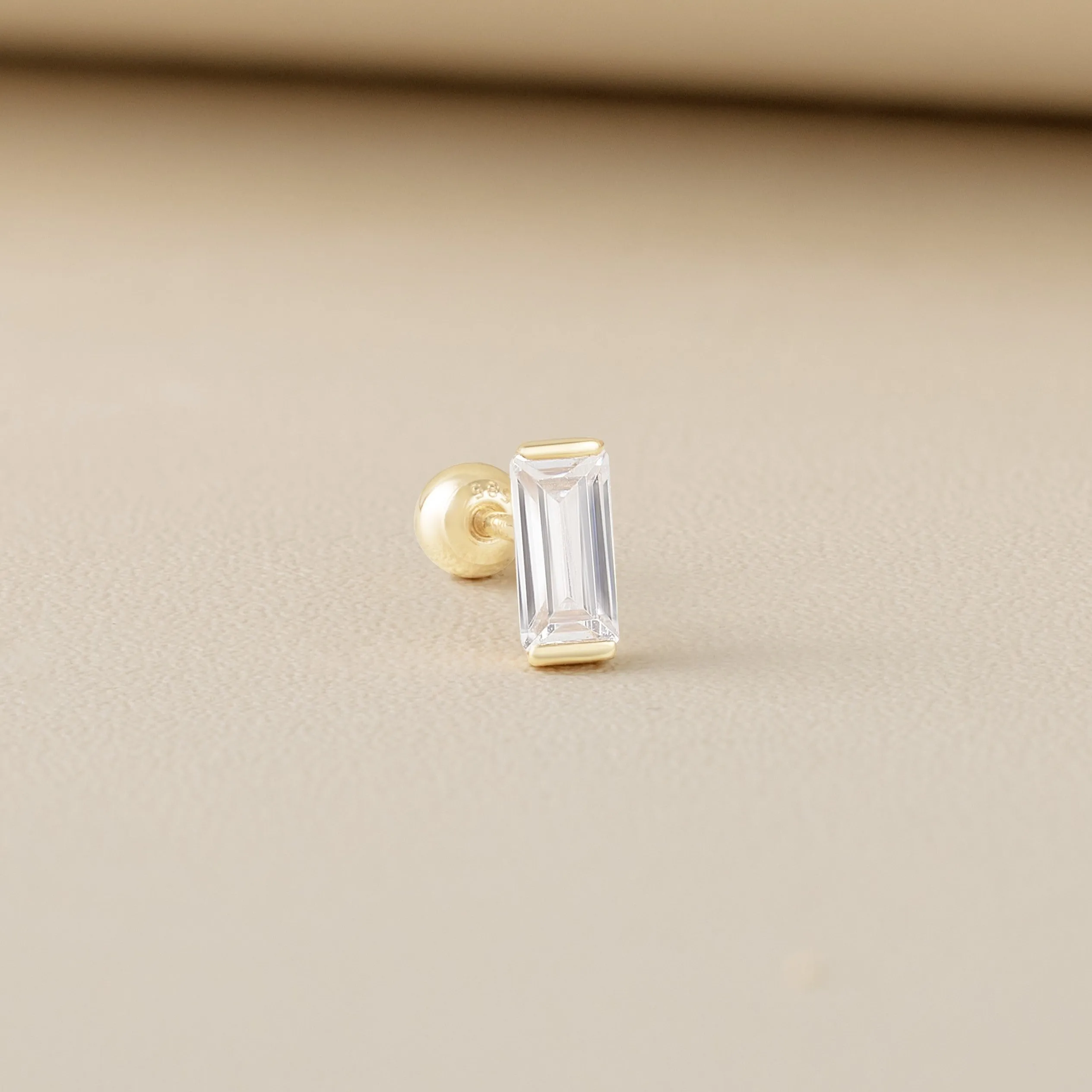 Aurora Piercing in Yellow Gold with Cubic Zirconia
