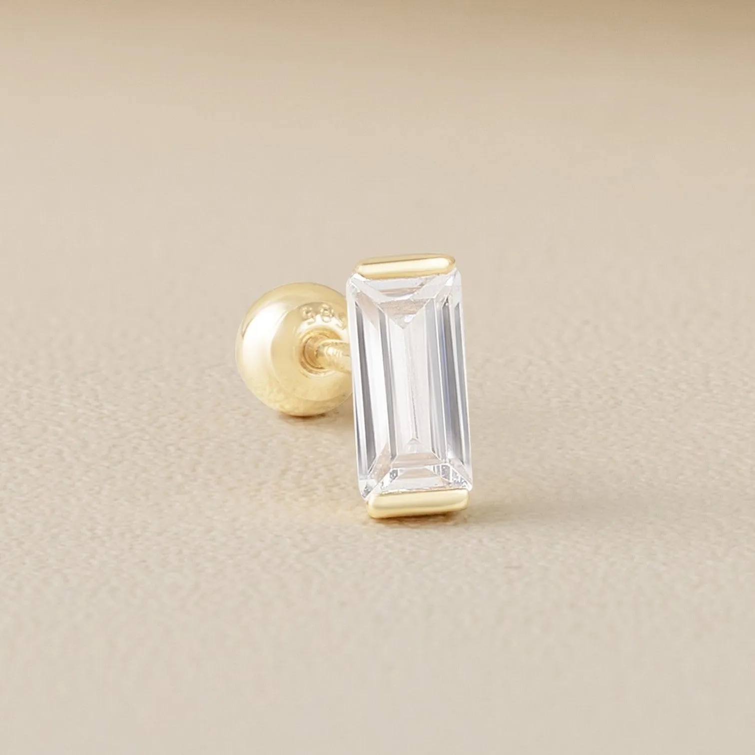Aurora Piercing in Yellow Gold with Cubic Zirconia