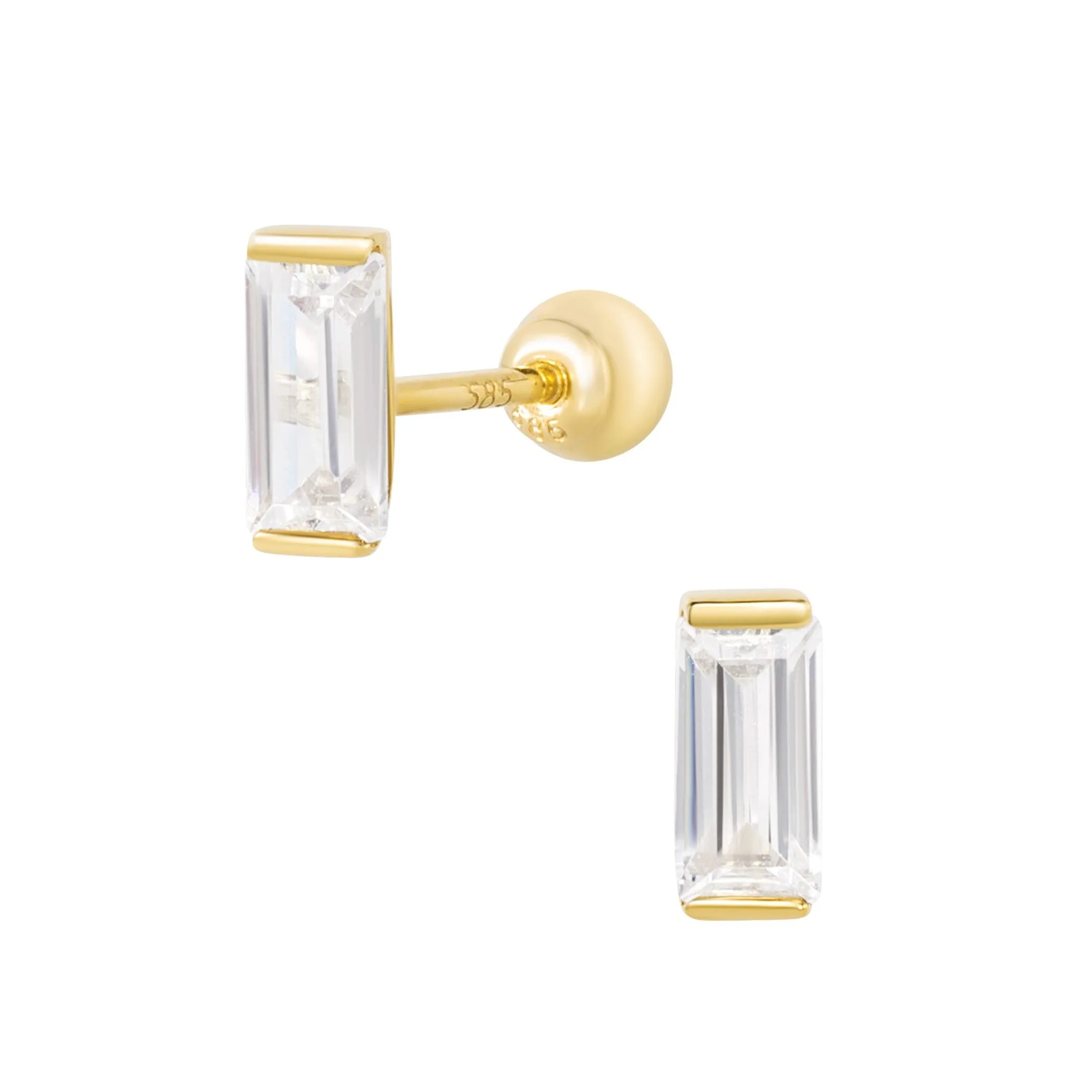 Aurora Piercing in Yellow Gold with Cubic Zirconia