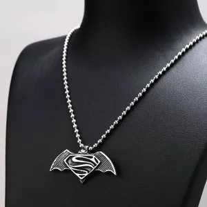 Badass Superman/Batman Necklace