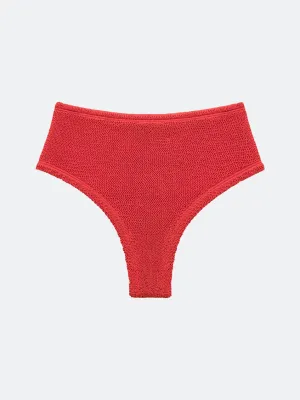 BALBOA HIGH WAISTED BIKINI BOTTOM - RUBY