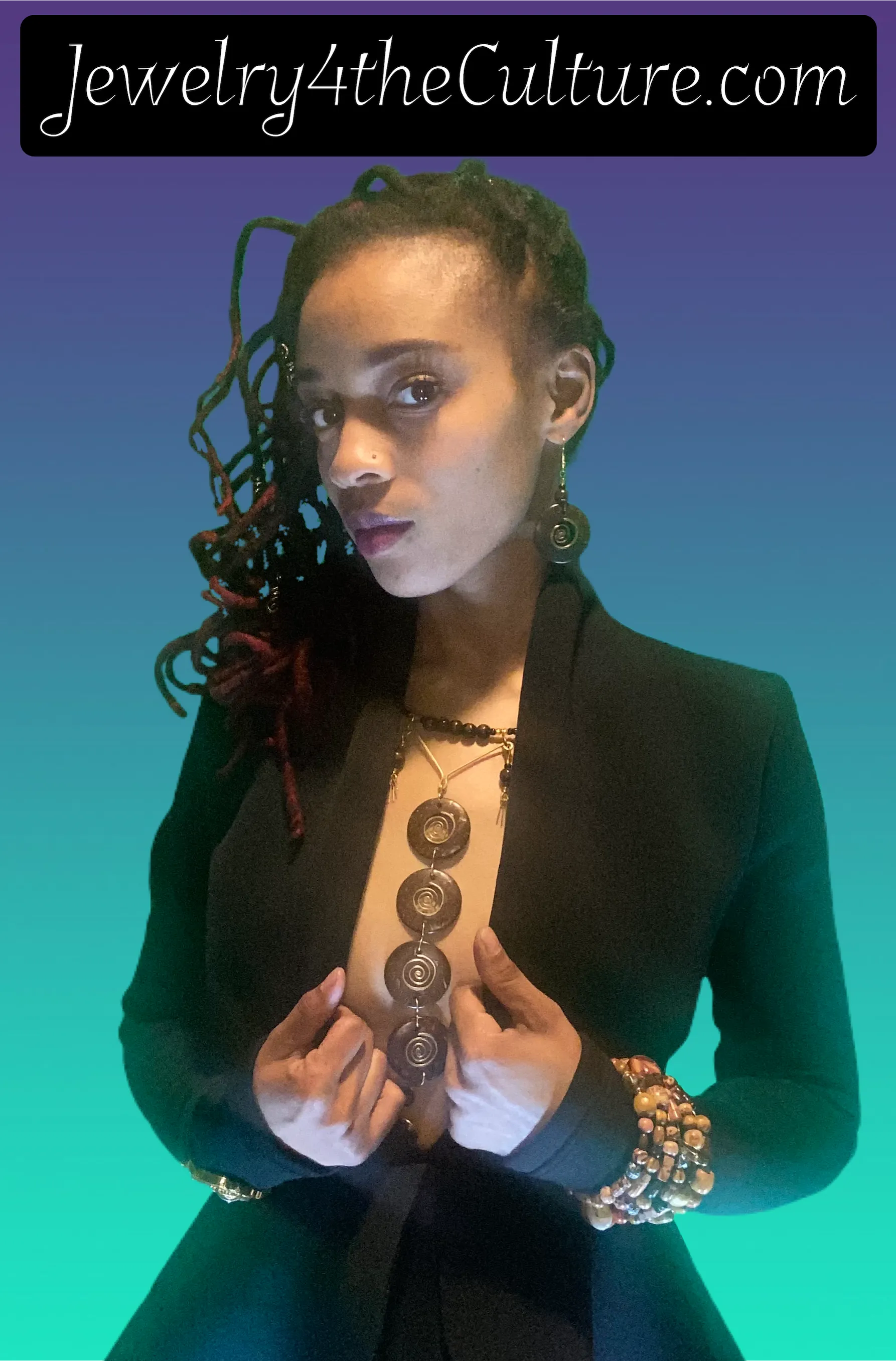 Bead & Brass Goddess Choker Set