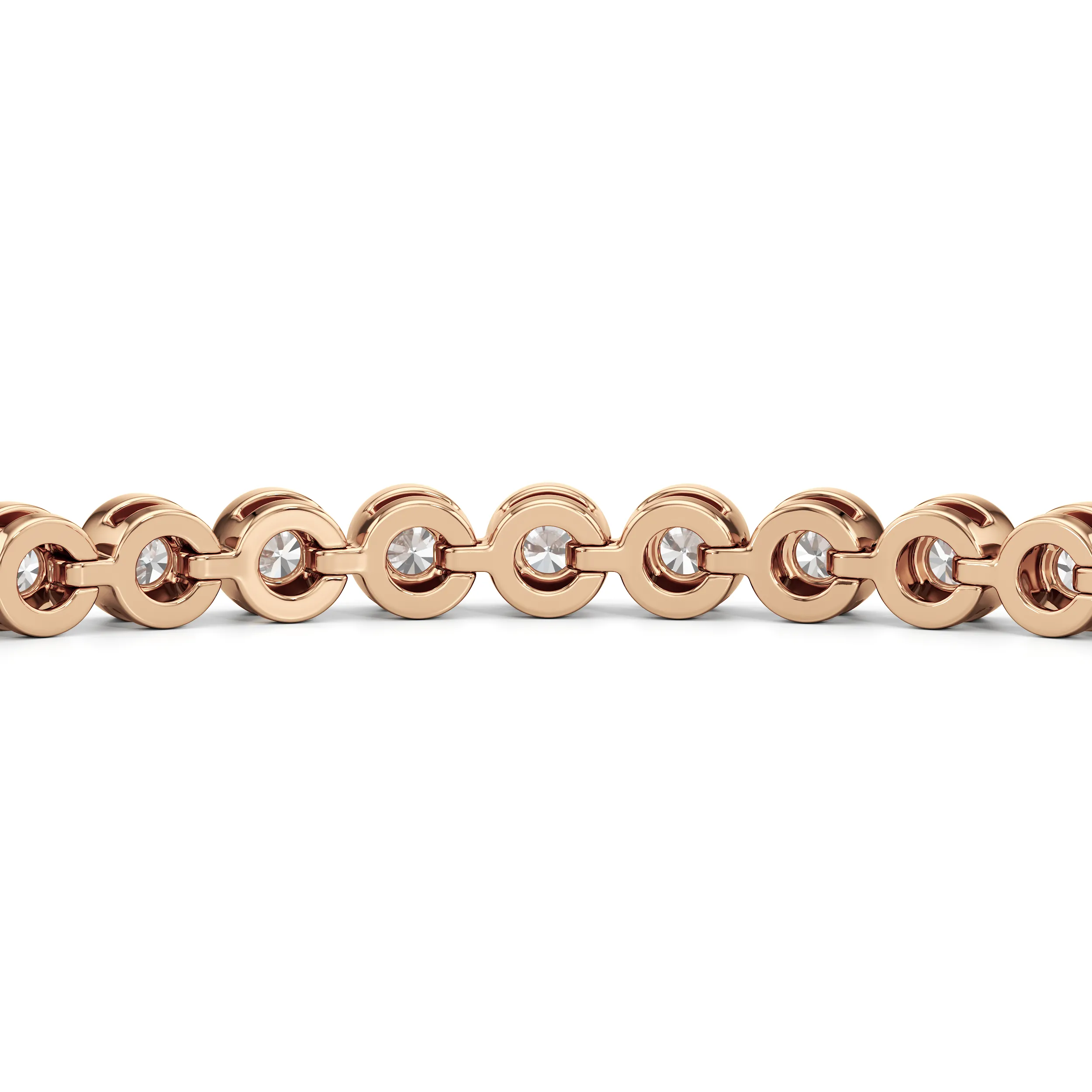 Bezel Set Round Lab Diamond Tennis Bracelet