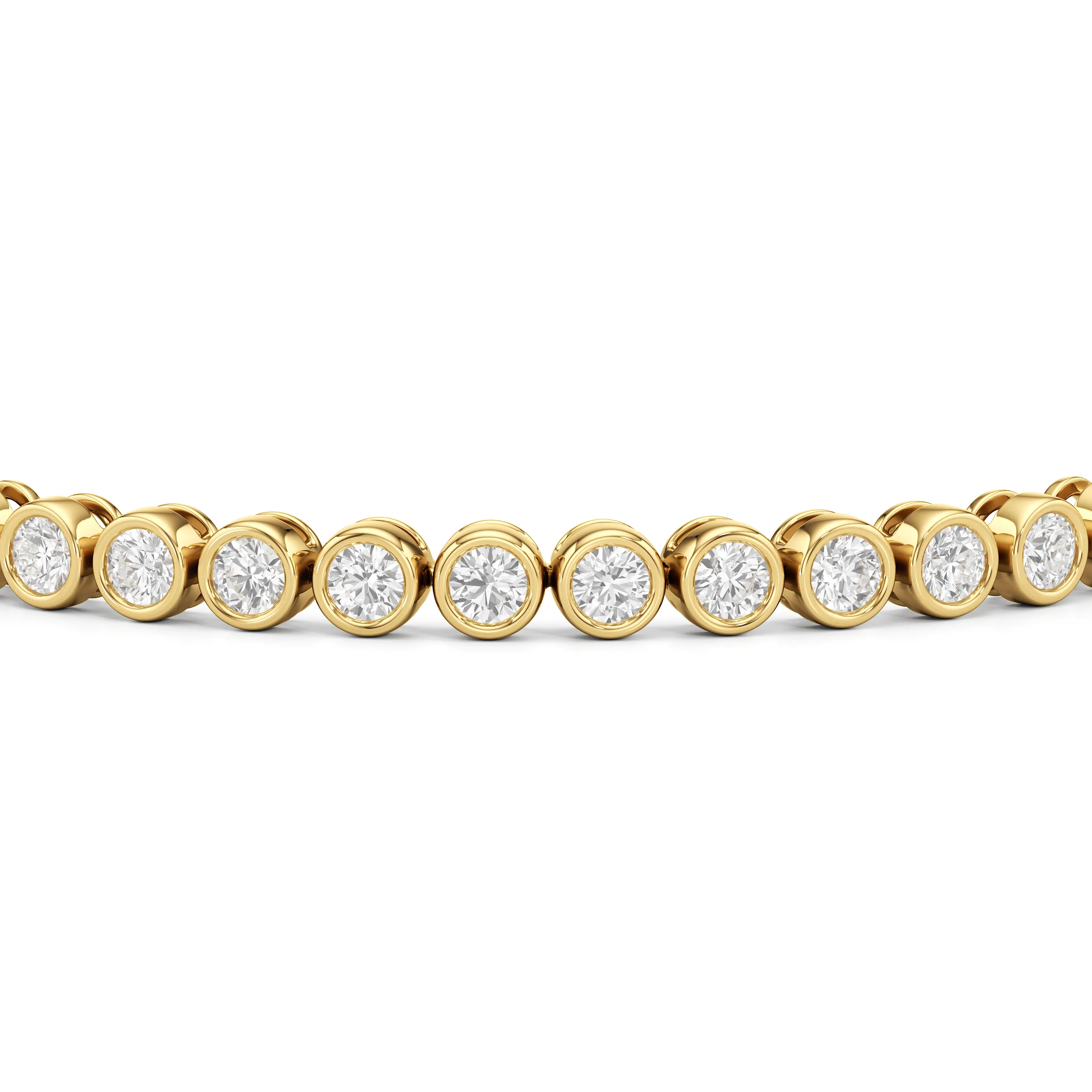 Bezel Set Round Lab Diamond Tennis Bracelet