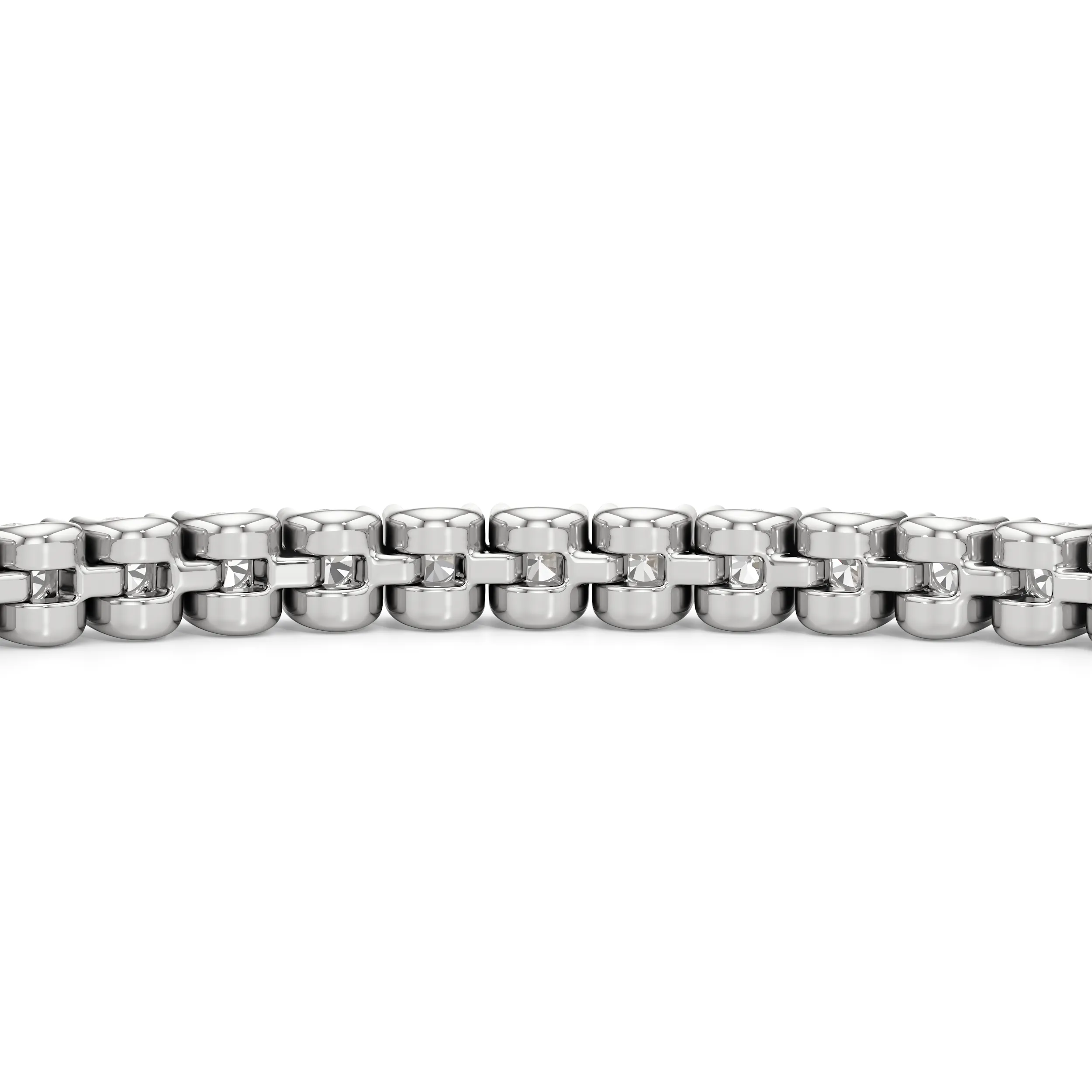 Bezel Set Round Lab Diamond Tennis Bracelet