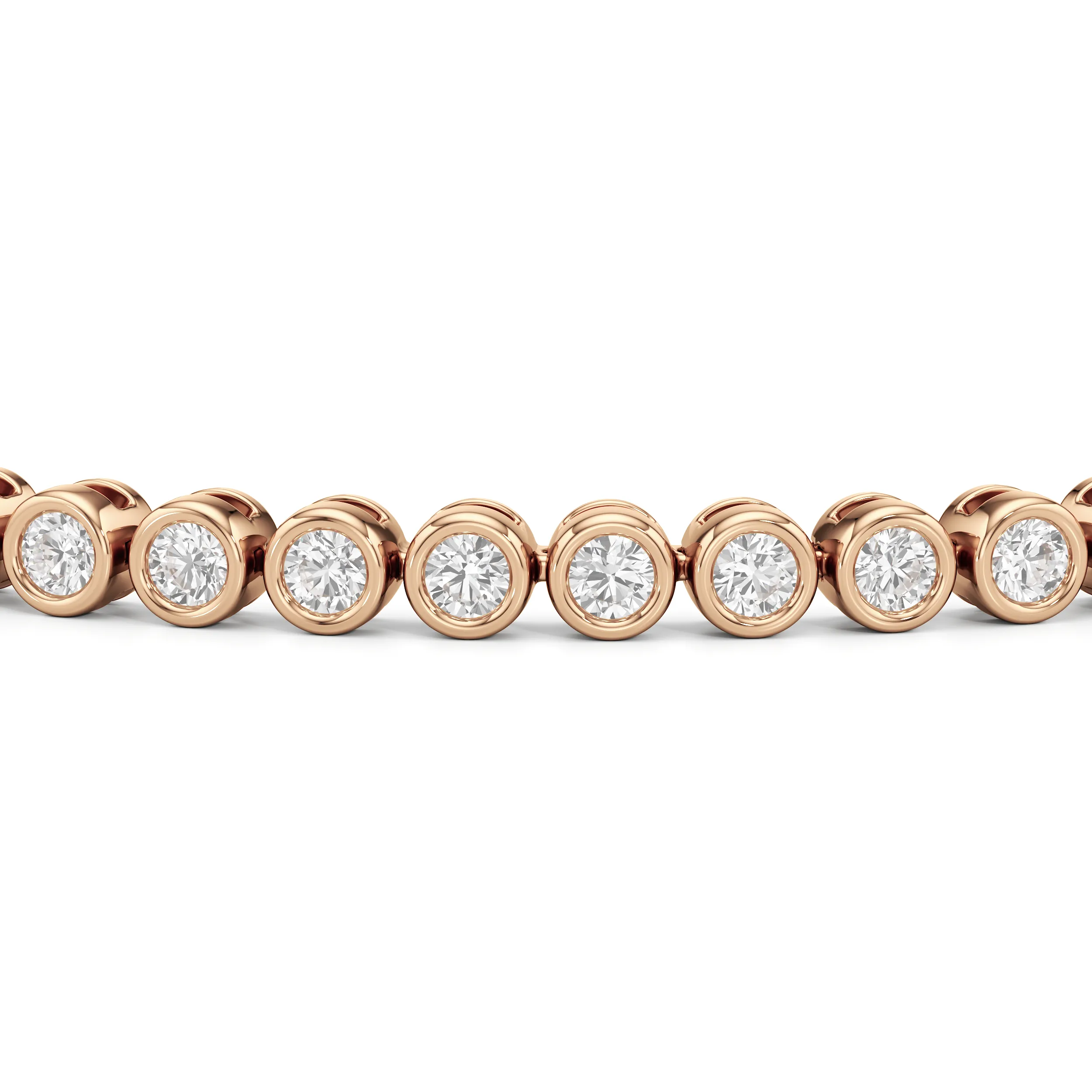 Bezel Set Round Lab Diamond Tennis Bracelet