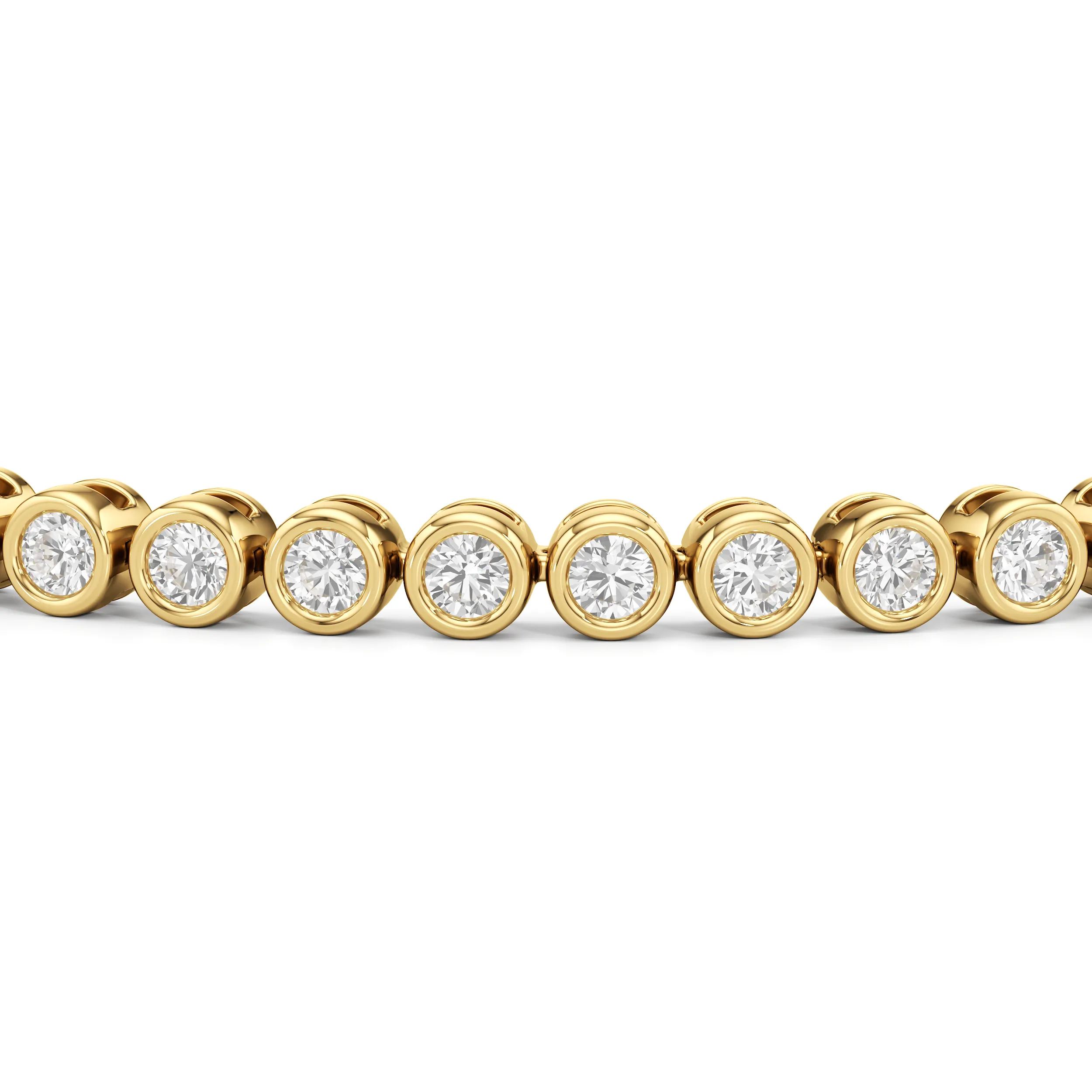 Bezel Set Round Lab Diamond Tennis Bracelet