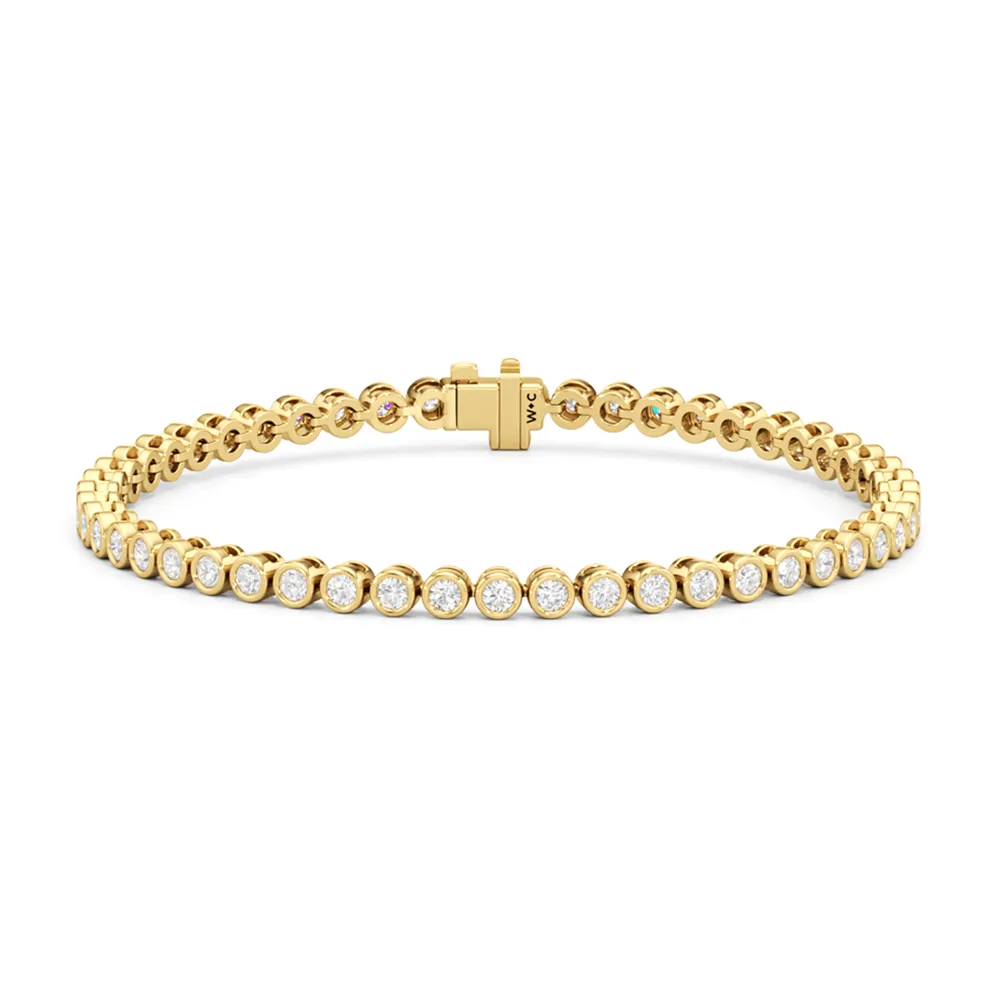 Bezel Set Round Lab Diamond Tennis Bracelet