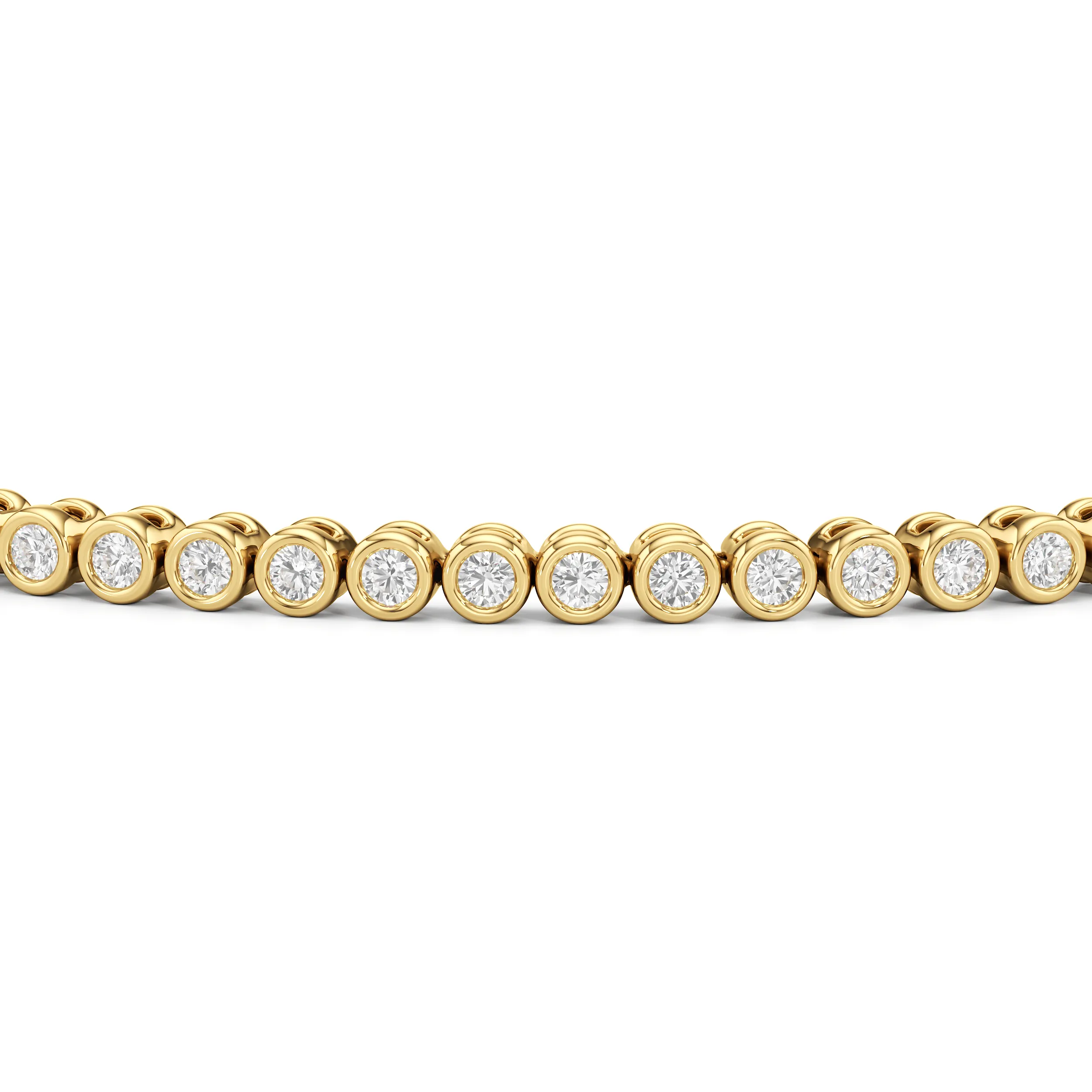 Bezel Set Round Lab Diamond Tennis Bracelet